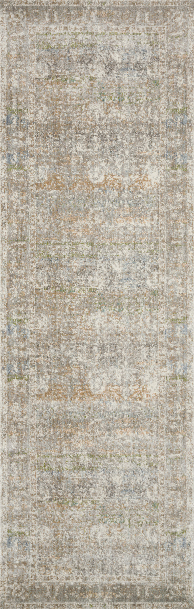side view of Anastasia Grey / Multi luxury Rug