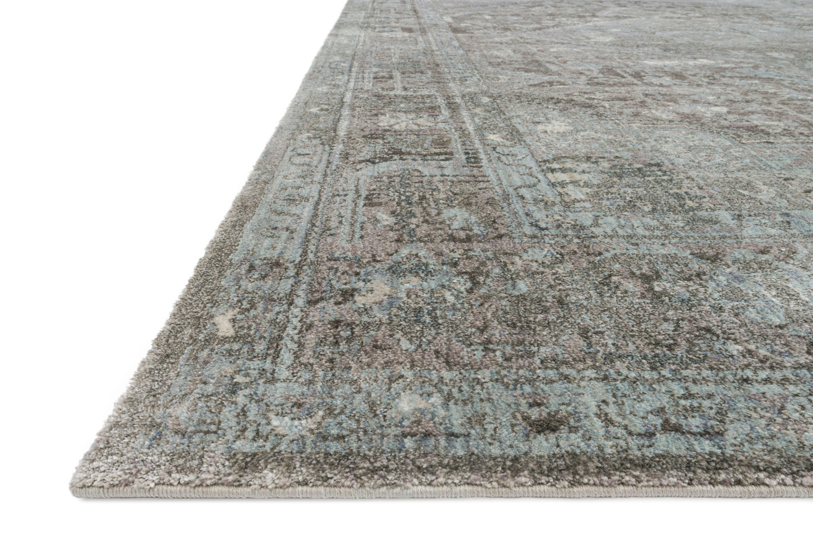 front view of Anastasia Stone / Blue luxury Rug