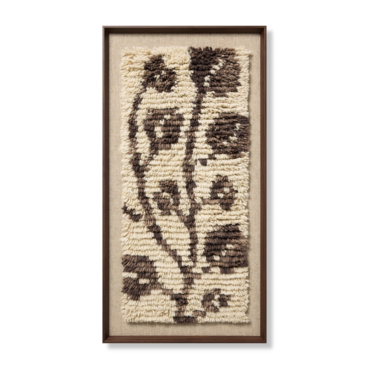 Eucalyptus Embrace Dark Brown Rug Art - Aerial Image