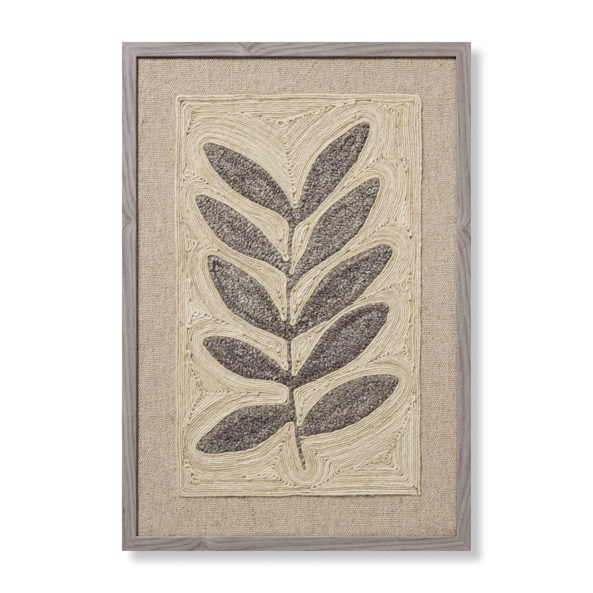 Frond & Fog Grey Rug Art - Aerial Image