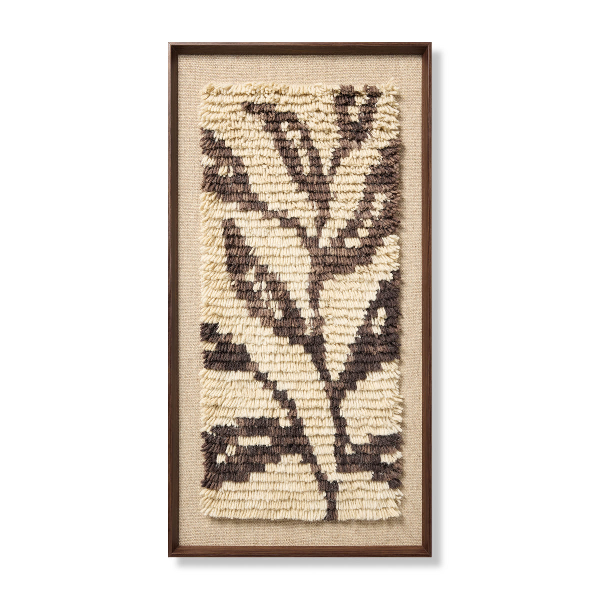 Nature's Unfurling Dark Brown Rug Art - Aerial Image