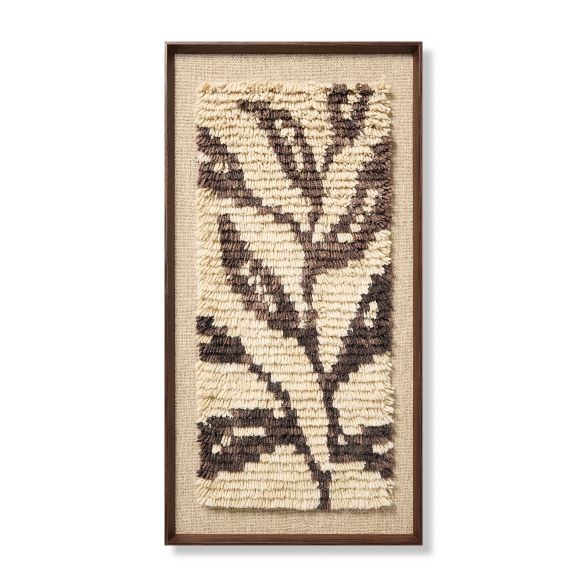 Nature's Unfurling Dark Brown Rug Art - Aerial Image