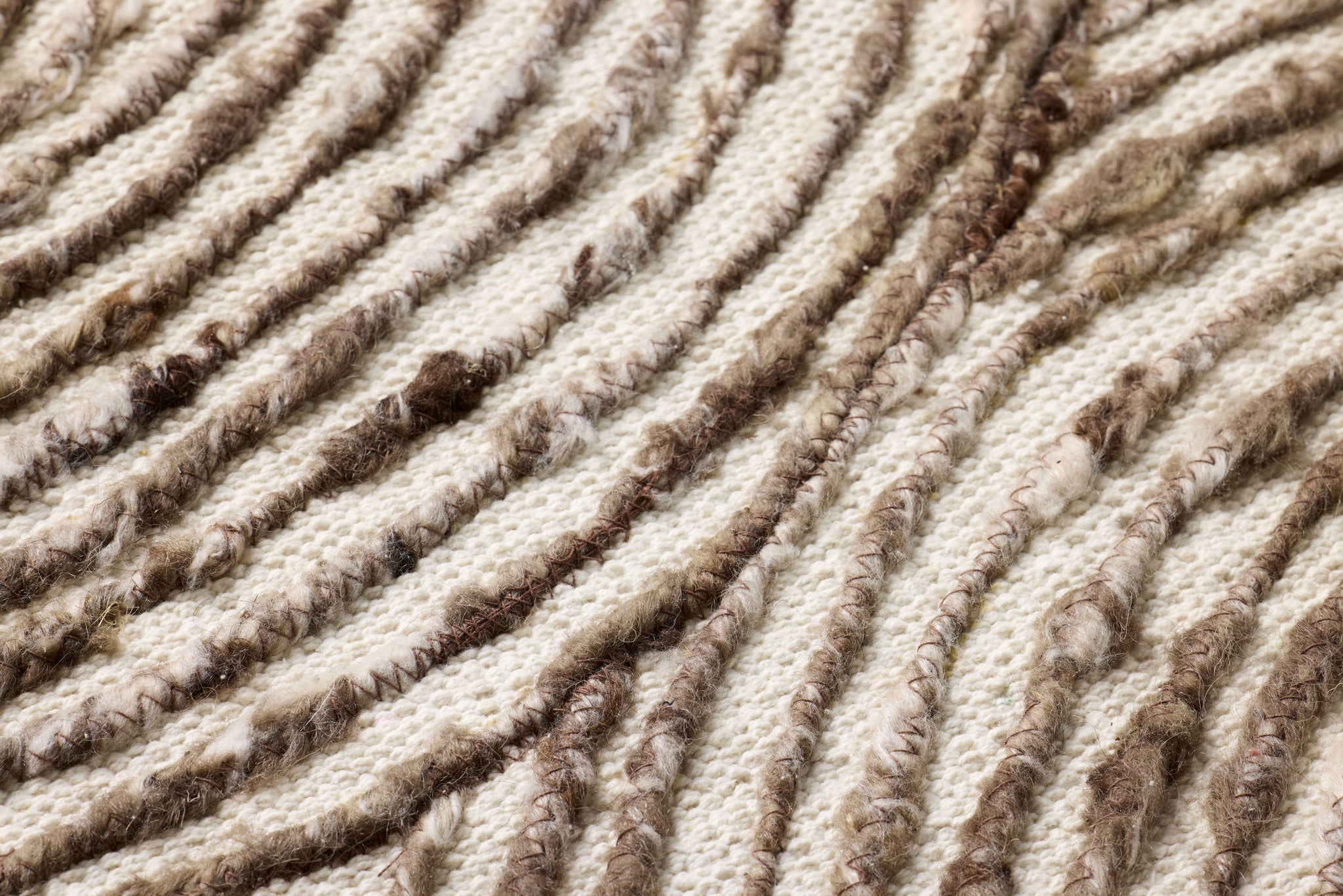 Phase Dark Brown Rug Art - Macro Detail (H)