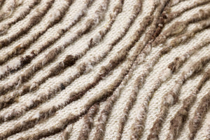 Phase Dark Brown Rug Art - Macro Detail (H)