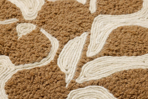 Sprig & Soil Brown Rug Art - Macro Detail (H)