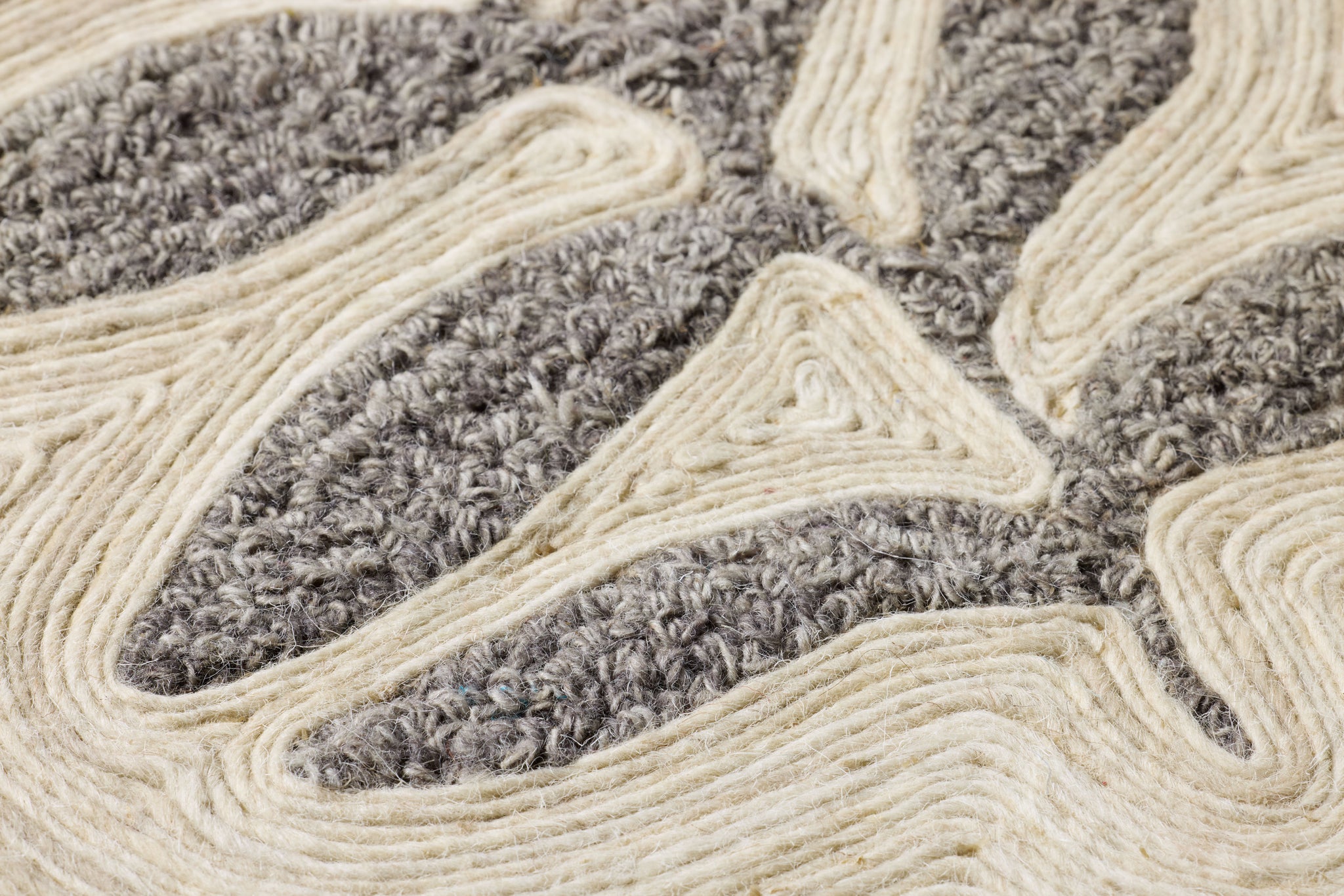 Stem & Stone Grey Rug Art - Macro Detail (H)