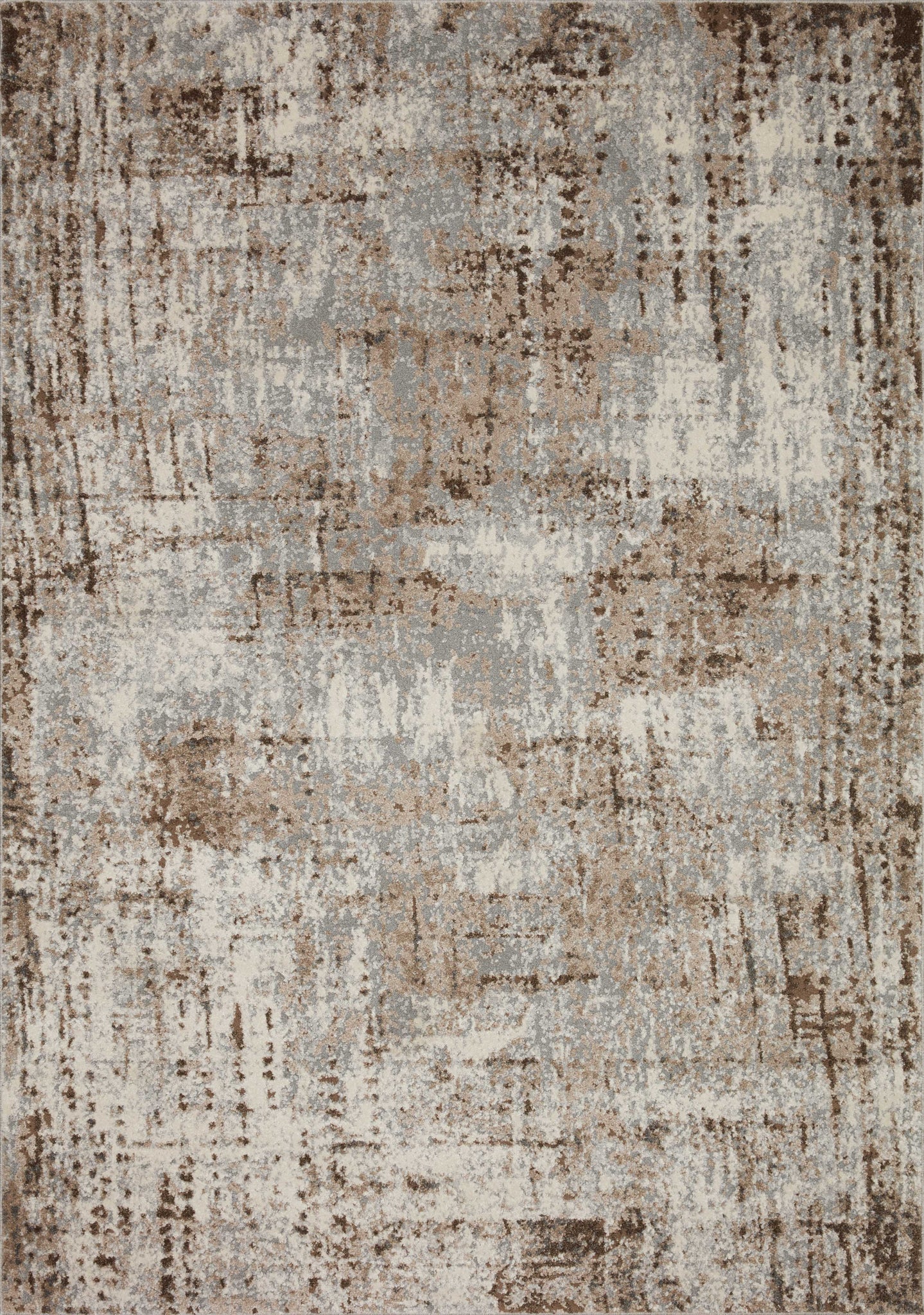 front view of Austen Natural / Mocha luxury Rug
