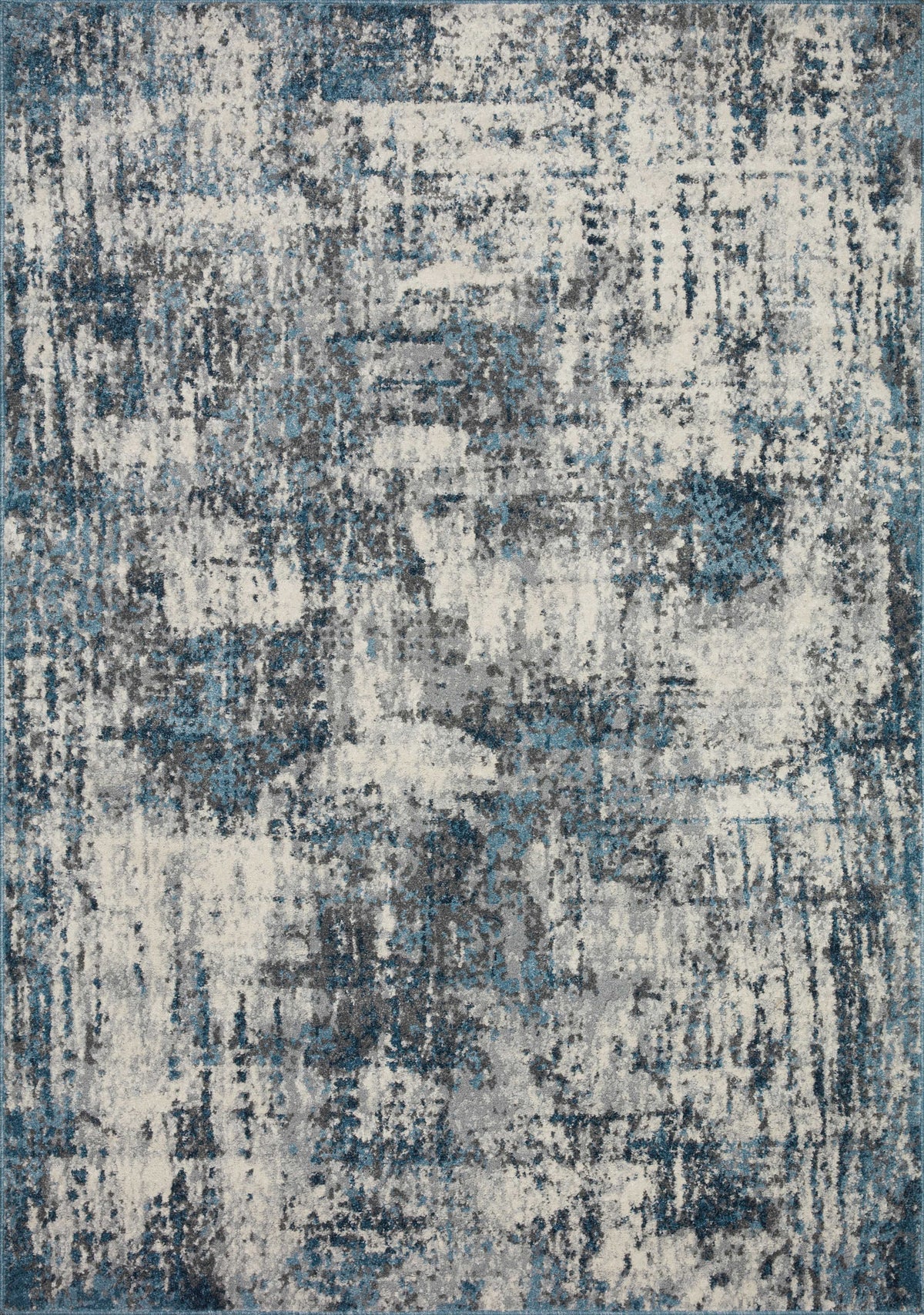 front view of Austen Natural / Ocean luxury Rug