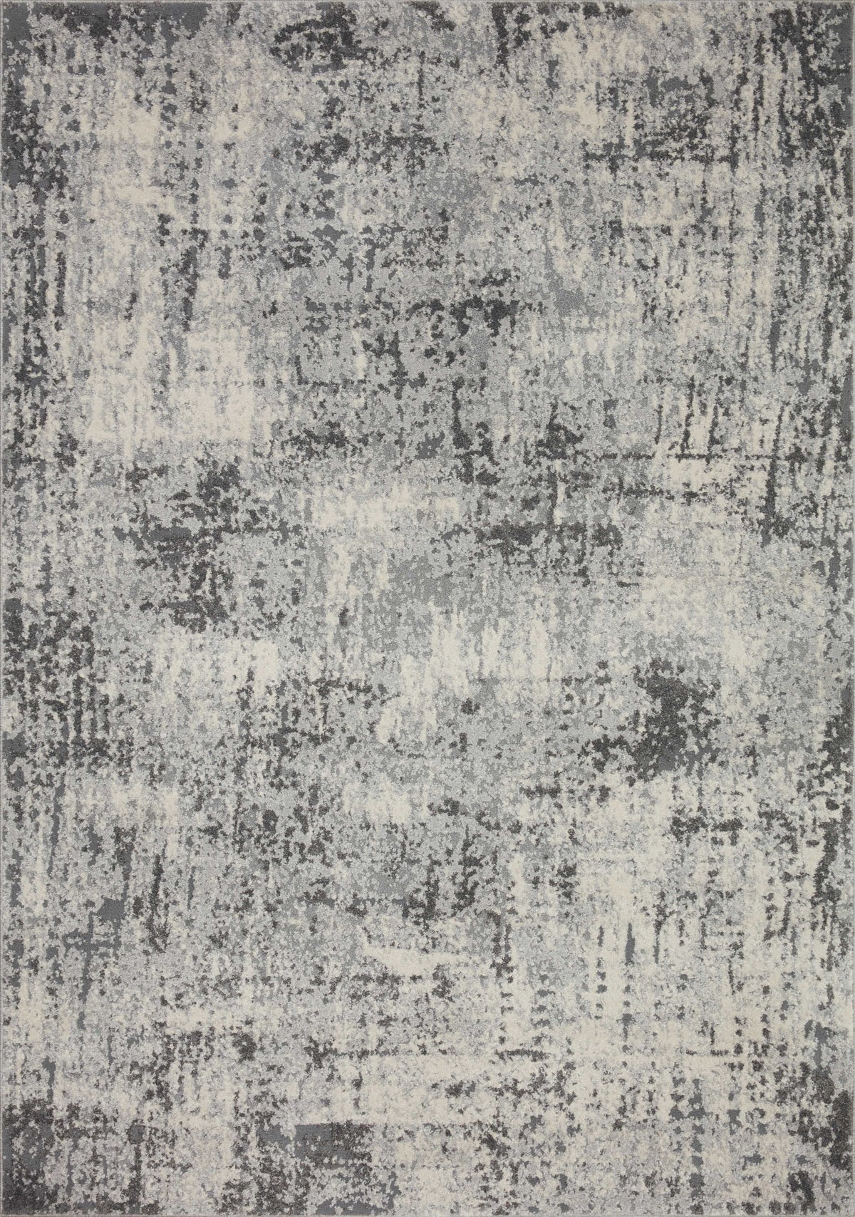 front view of Austen Pebble / Charcoal luxury Rug