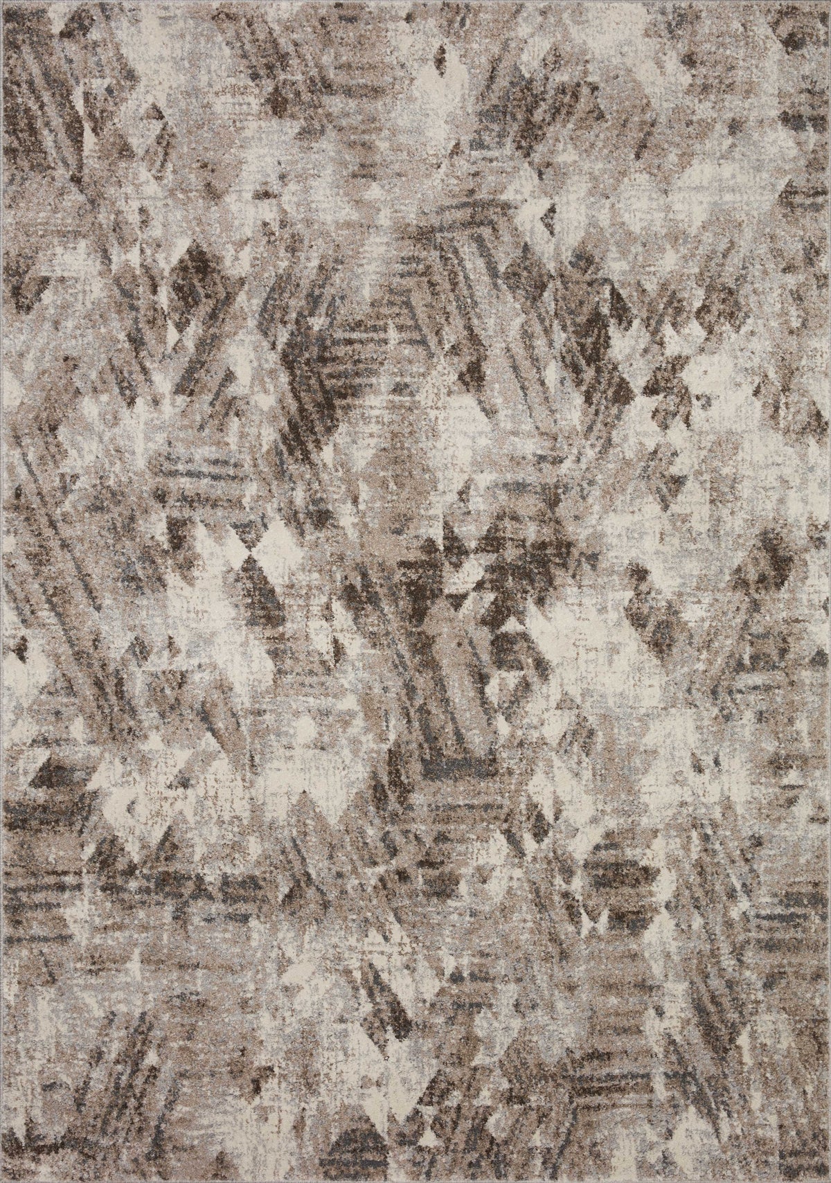 front view of Austen Natural / Mocha luxury Rug