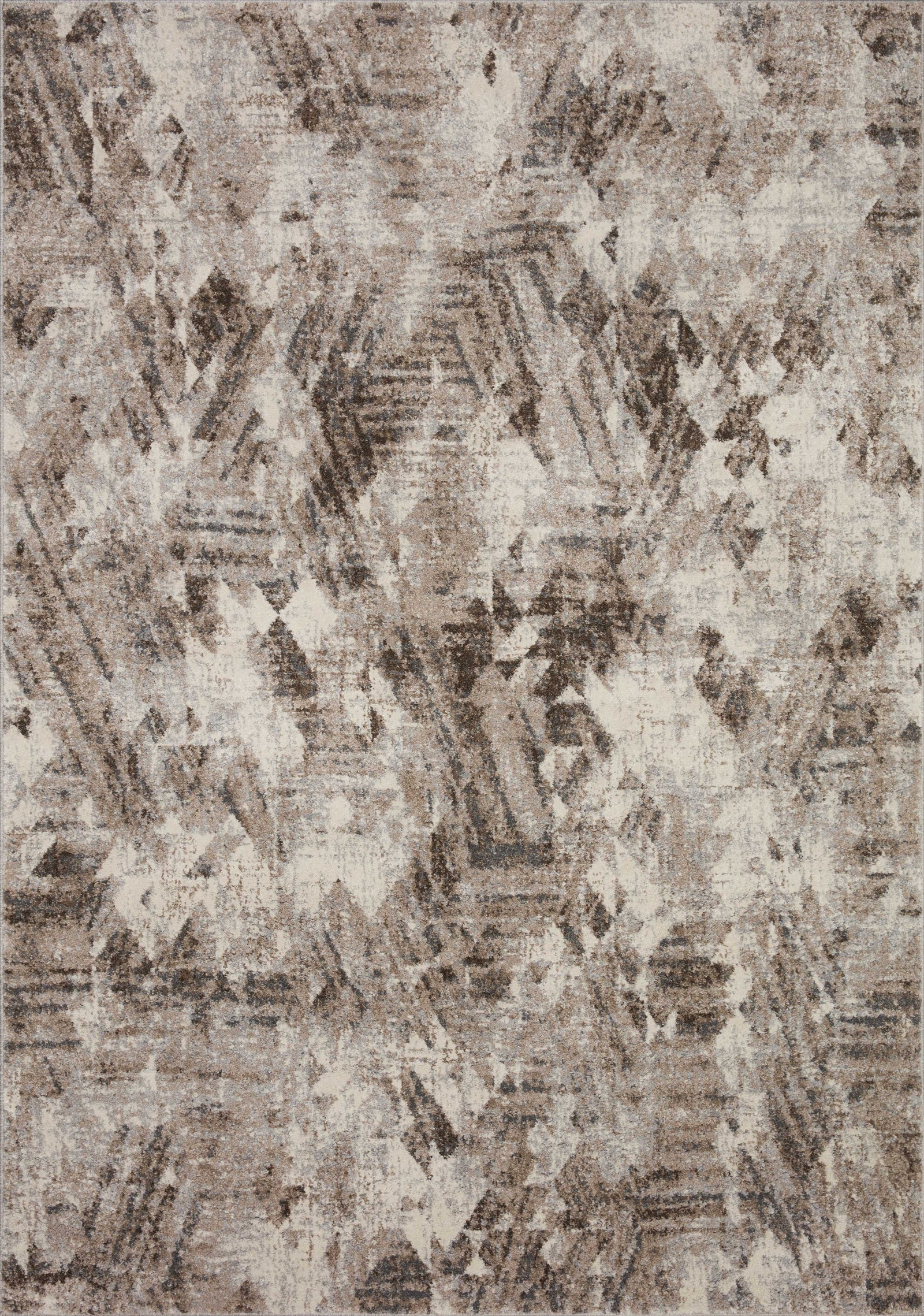 front view of Austen Natural / Mocha luxury Rug