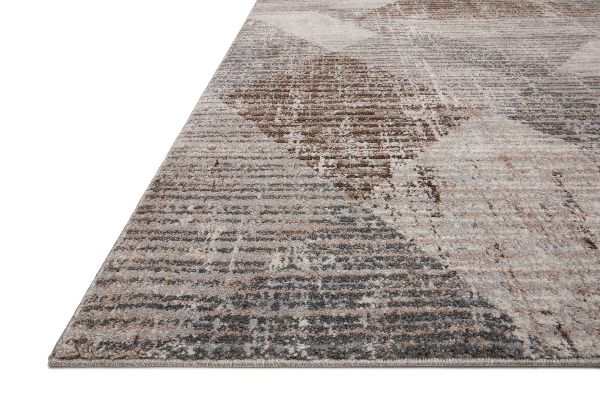 side view of Austen Stone / Bark luxury Rug