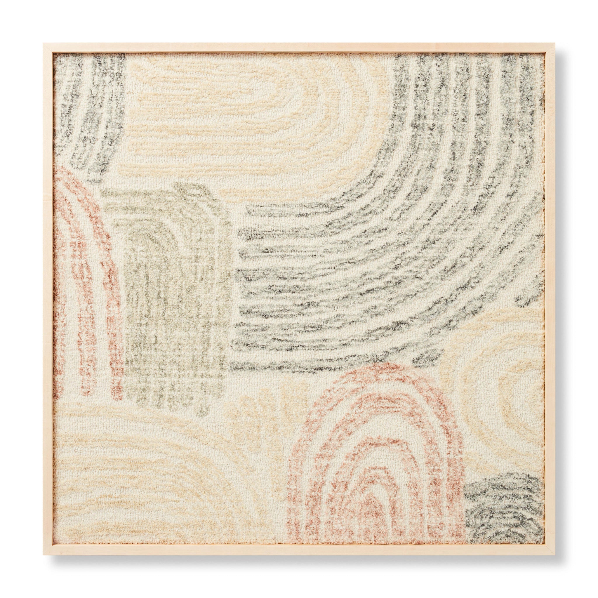 River Bed Black / Multi Rug Art - Aerial Image