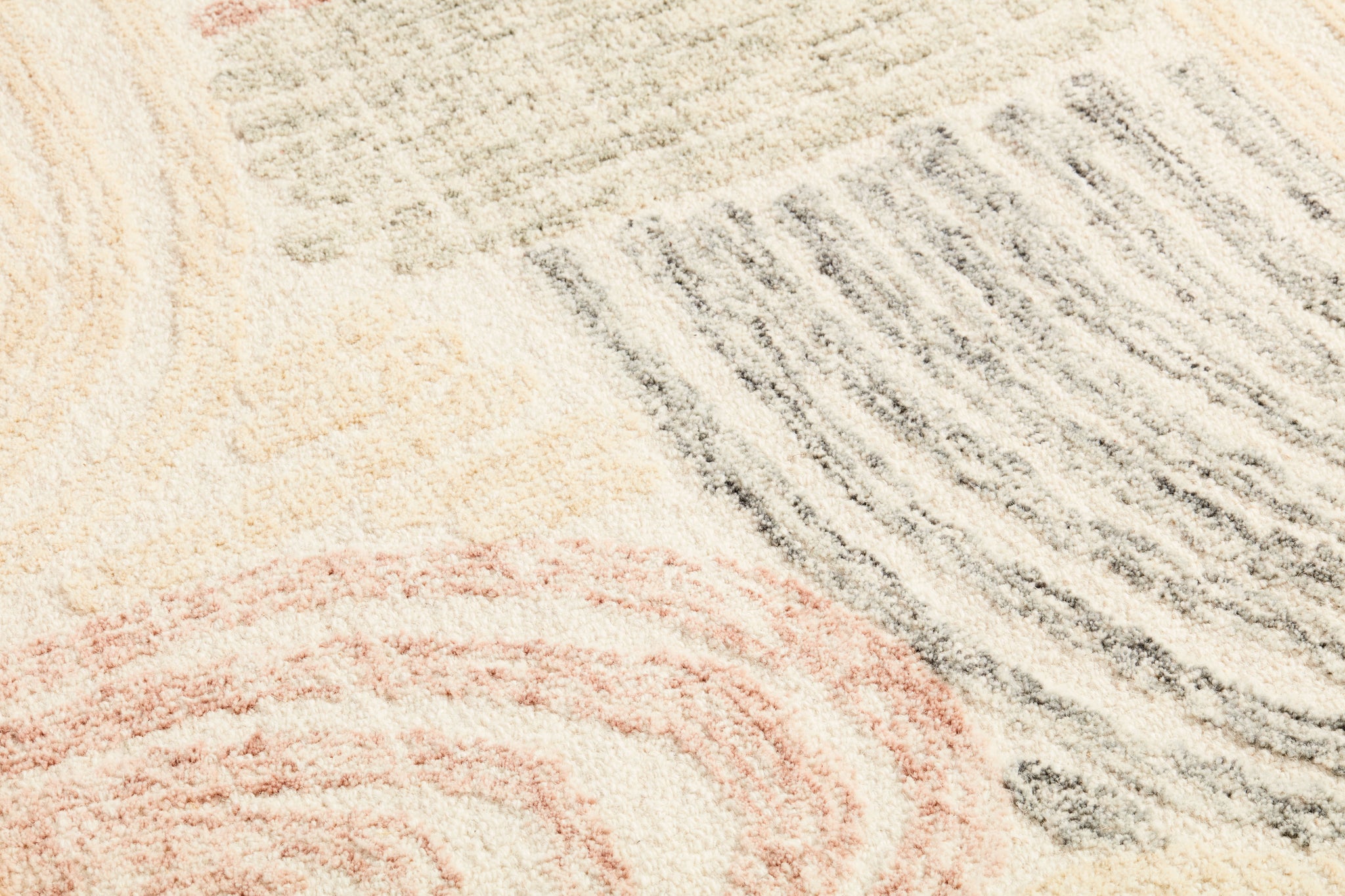 River Bed Black / Multi Rug Art - Macro Detail (H)