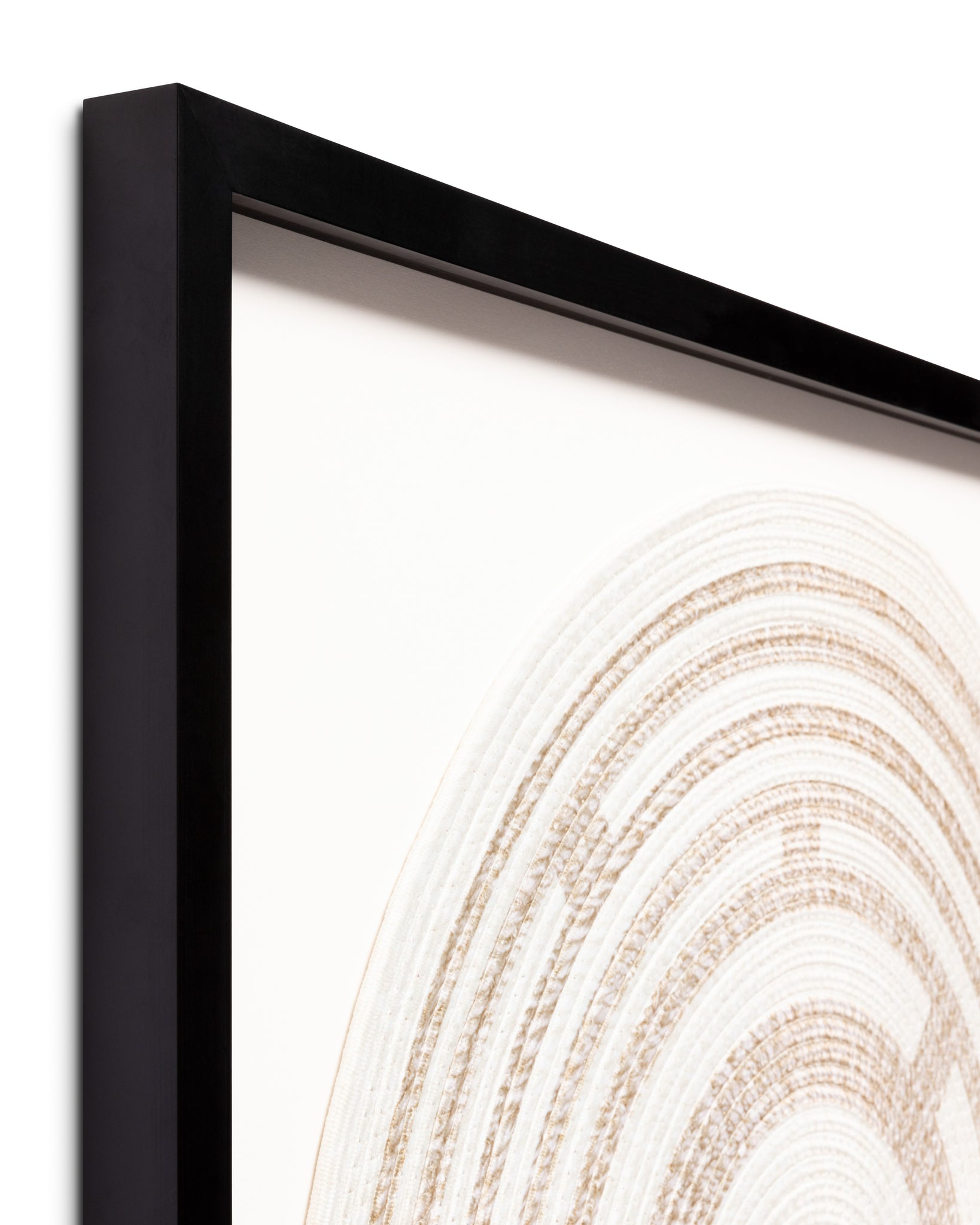 angle view of Whirl Pool Beige / Ivory luxury Artwork