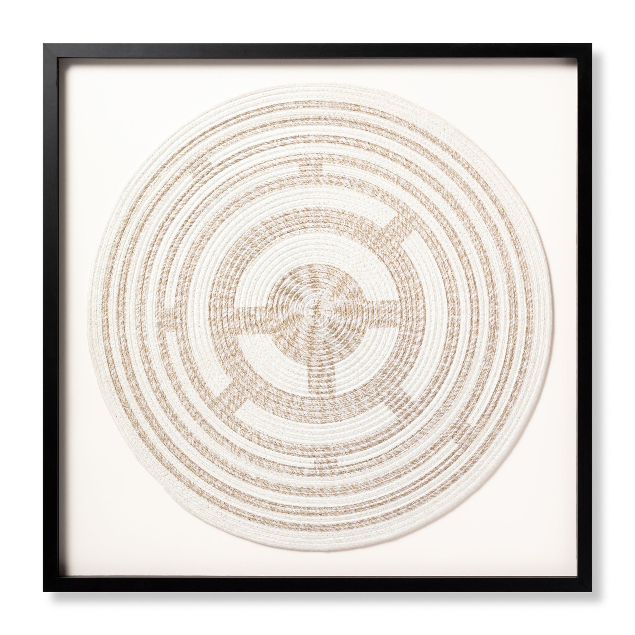 front view of Whirl Pool Beige / Ivory luxury Artwork