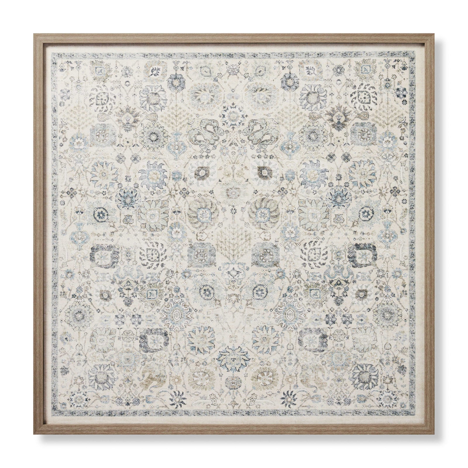 Bernadette Olive / Ivory Rug Art - Aerial Image