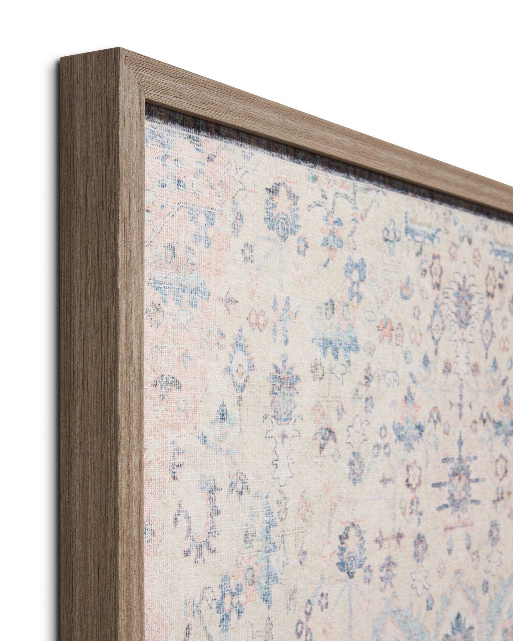 Eloise Pink / Ivory Rug Art - Wall Art Corner (V)