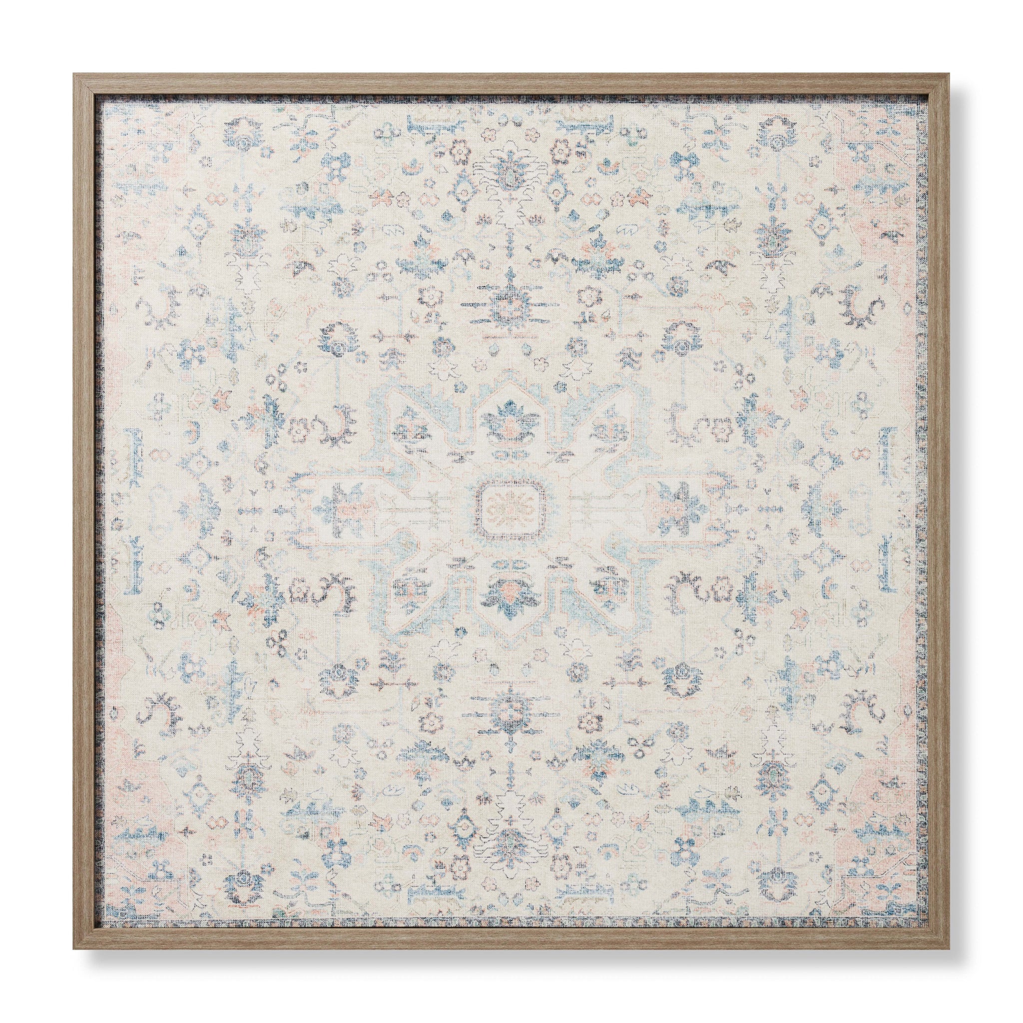 Eloise Pink / Ivory Rug Art - Aerial Image