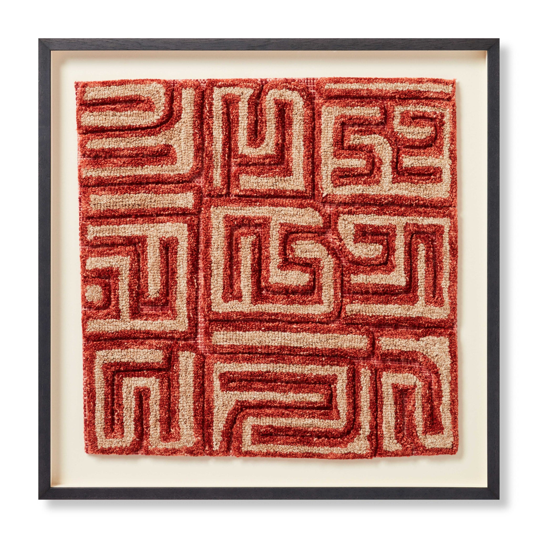 front view of Katanga Red / Beige luxury Artwork
