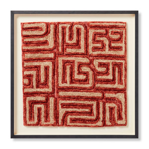 front view of Katanga Red / Beige luxury Artwork