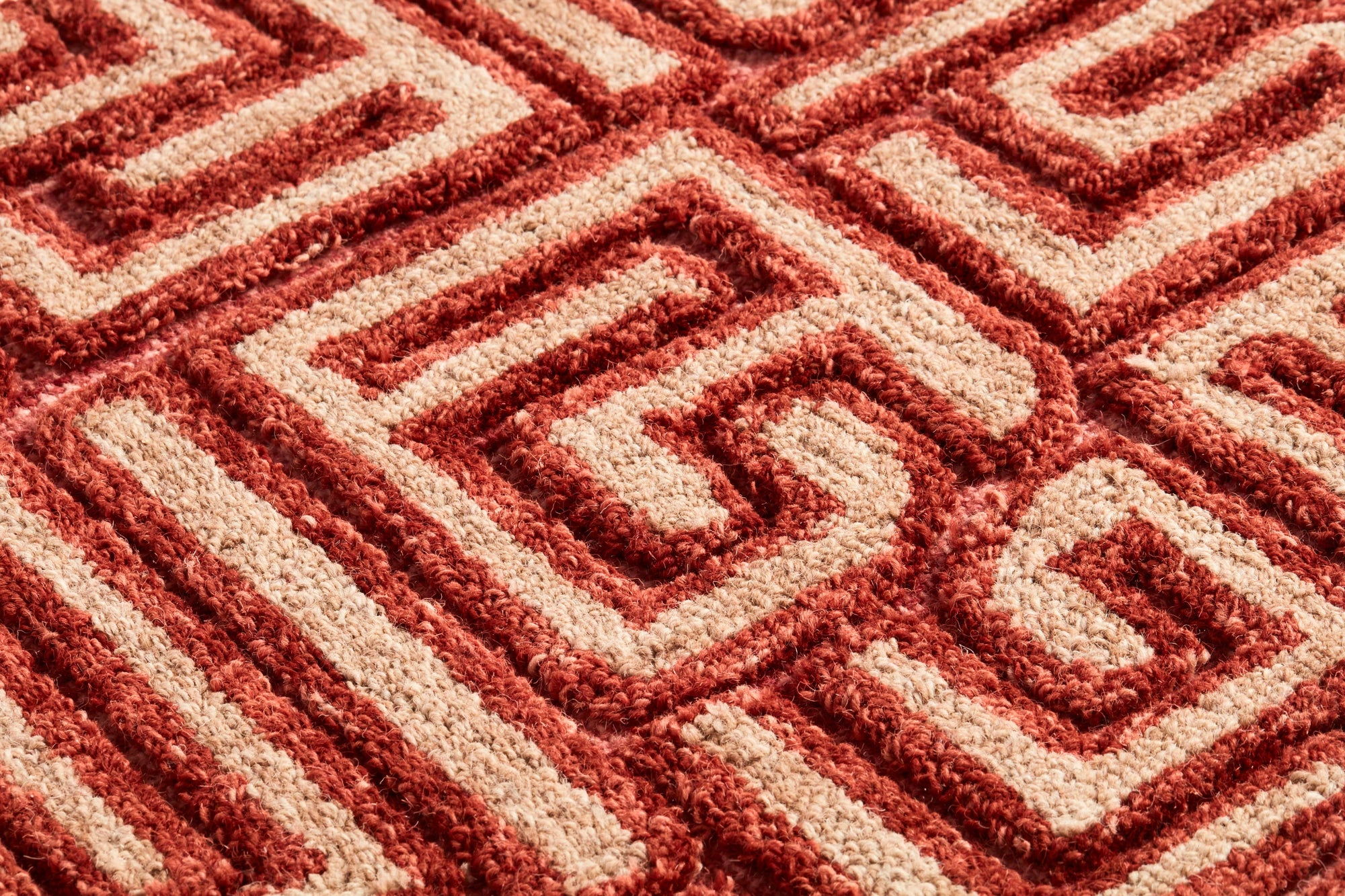 side view of Katanga Red / Beige luxury Artwork