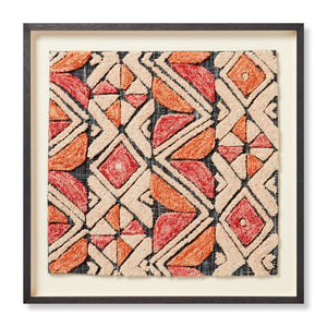 front view of Kojo Blue / Orange luxury Artwork