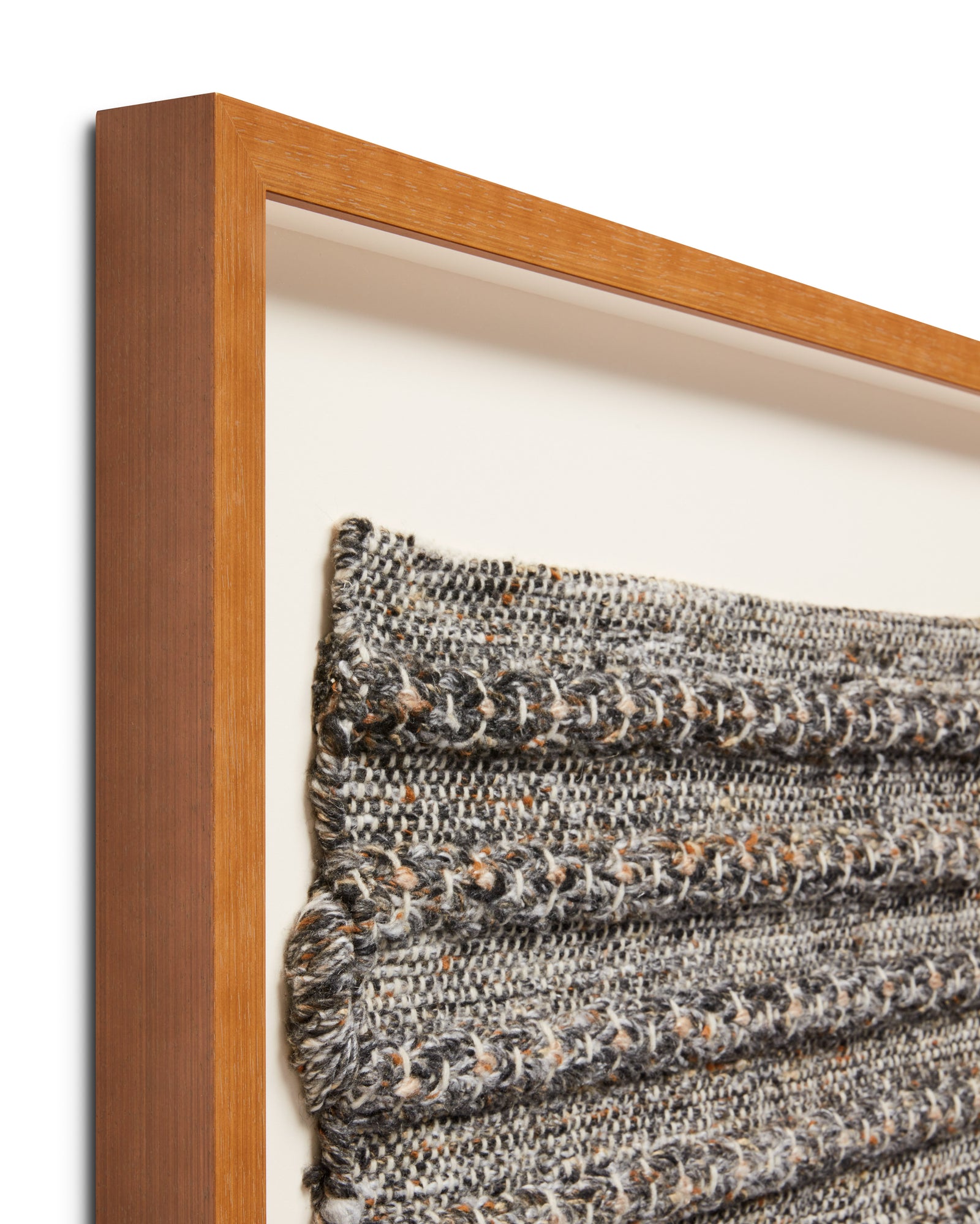 front view of Meander Grey / Ivory luxury Artwork