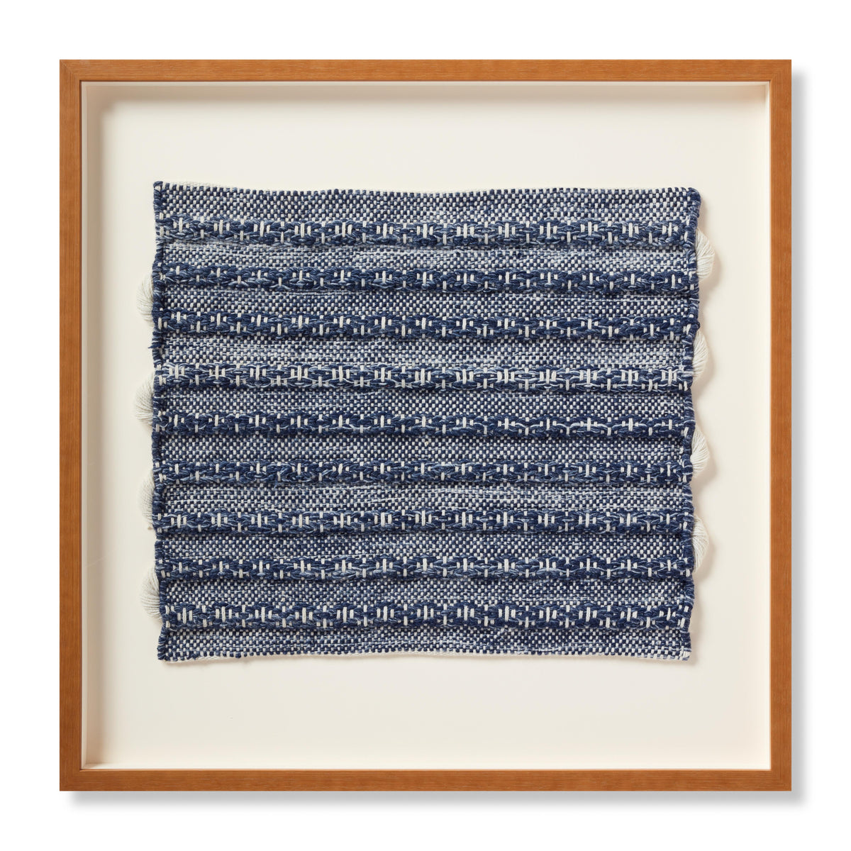 front view of Ramble Blue / Ivory luxury Artwork