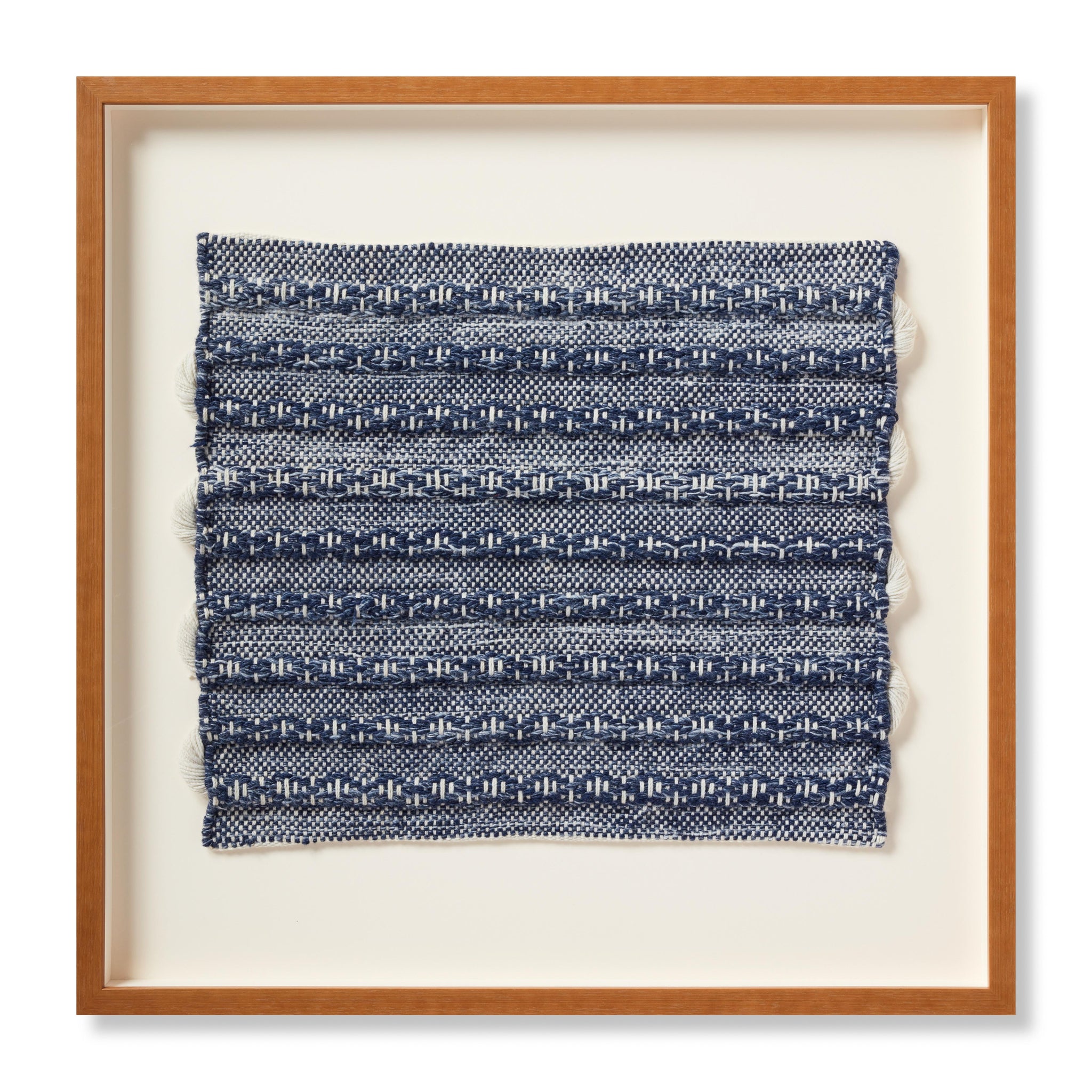 front view of Ramble Blue / Ivory luxury Artwork