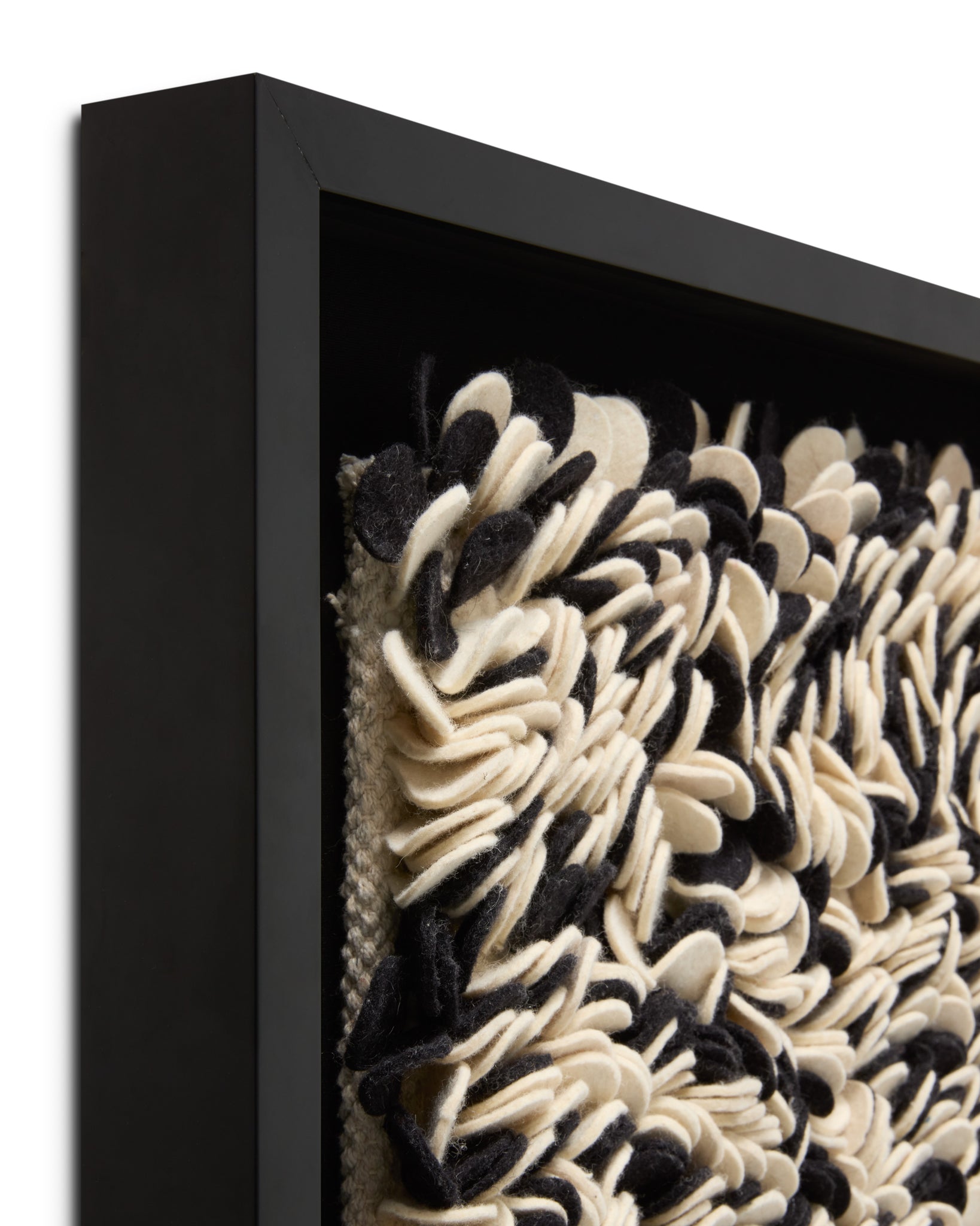 angle view of Salt Pepper Black / Ivory luxury Artwork