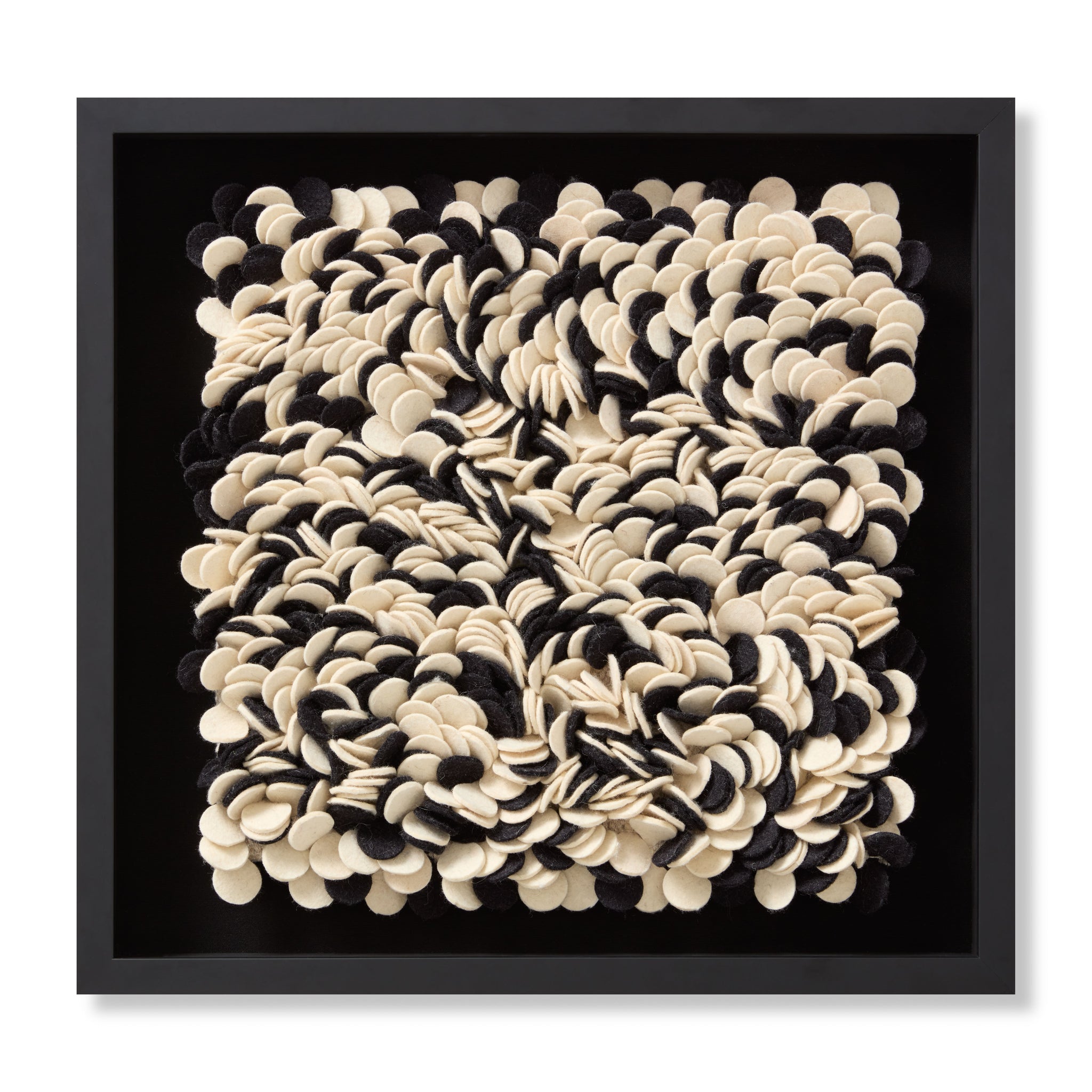 front view of Salt Pepper Black / Ivory luxury Artwork