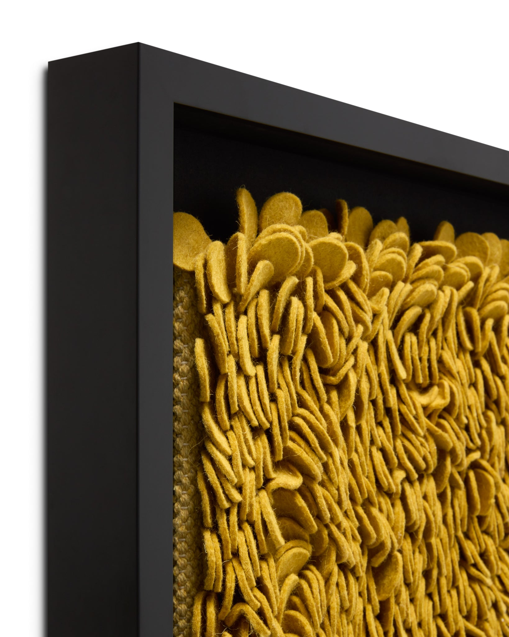 angle view of Tumeric Yellow luxury Artwork
