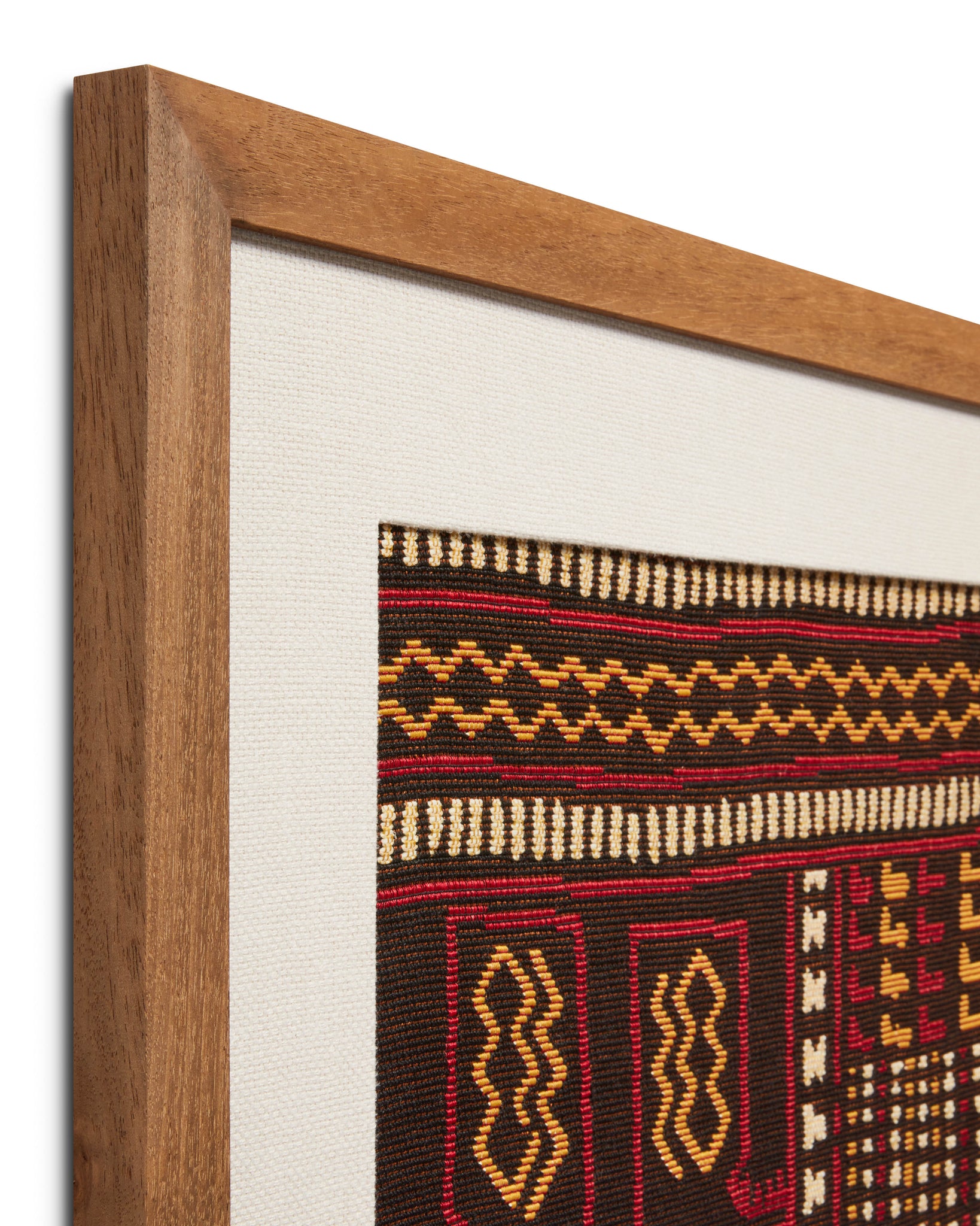 angle view of Bassa Burgundy / Ivory luxury Artwork