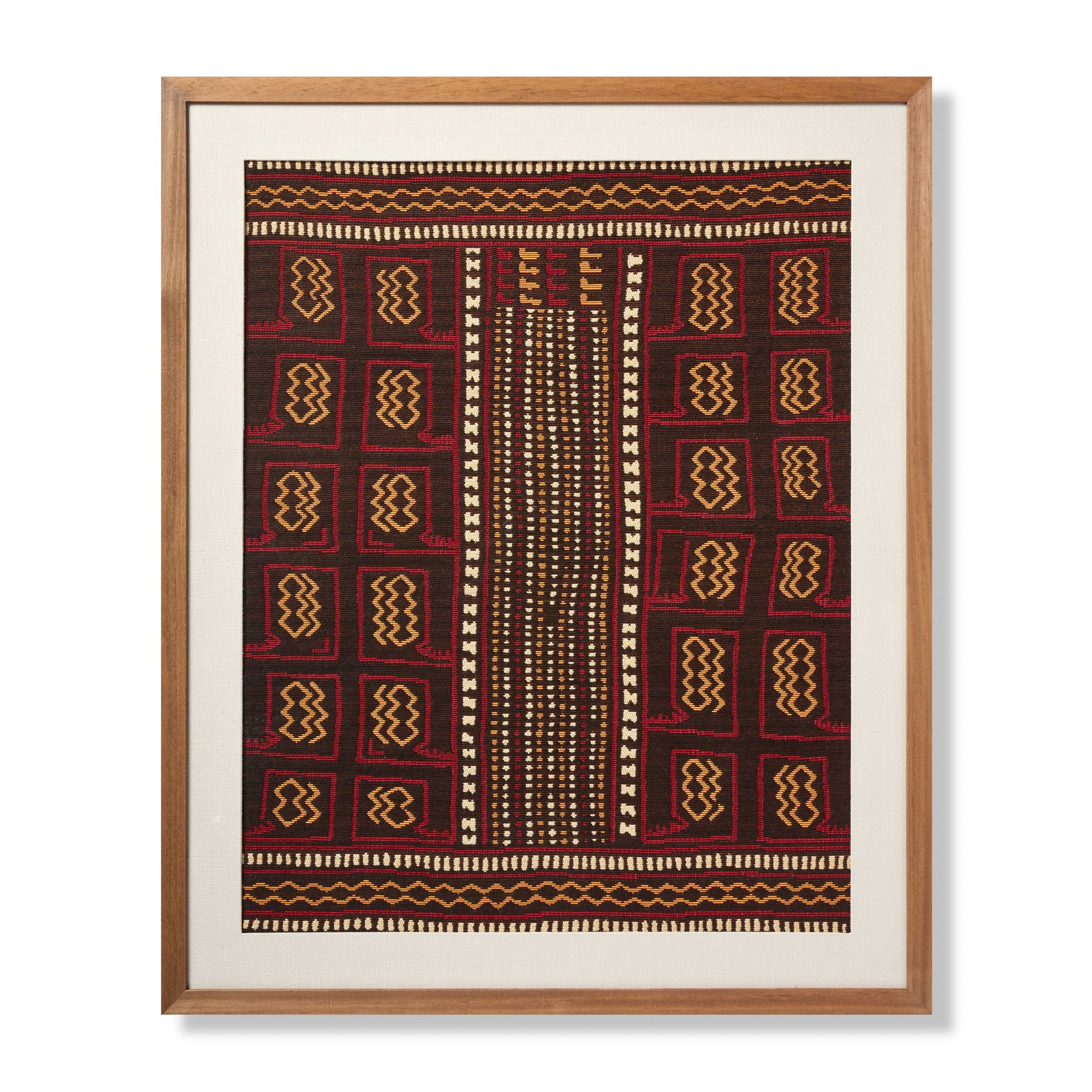 front view of Bassa Burgundy / Ivory luxury Artwork