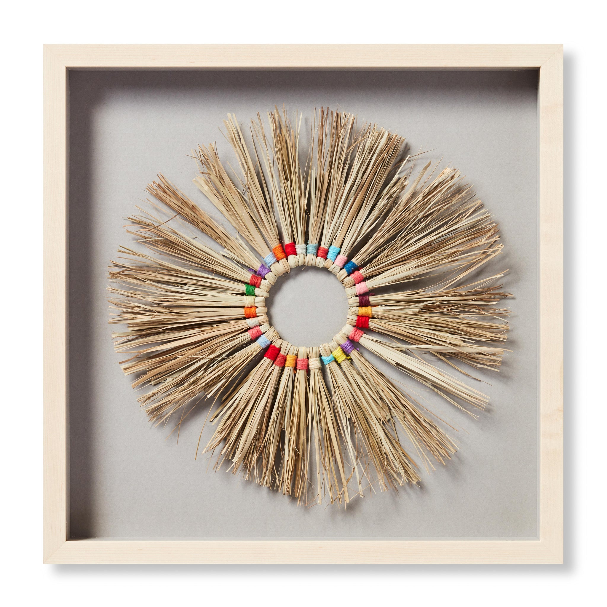 front view of Rainbow Wreath Mini Multi luxury Artwork