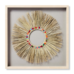 front view of Rainbow Wreath Multi luxury Artwork