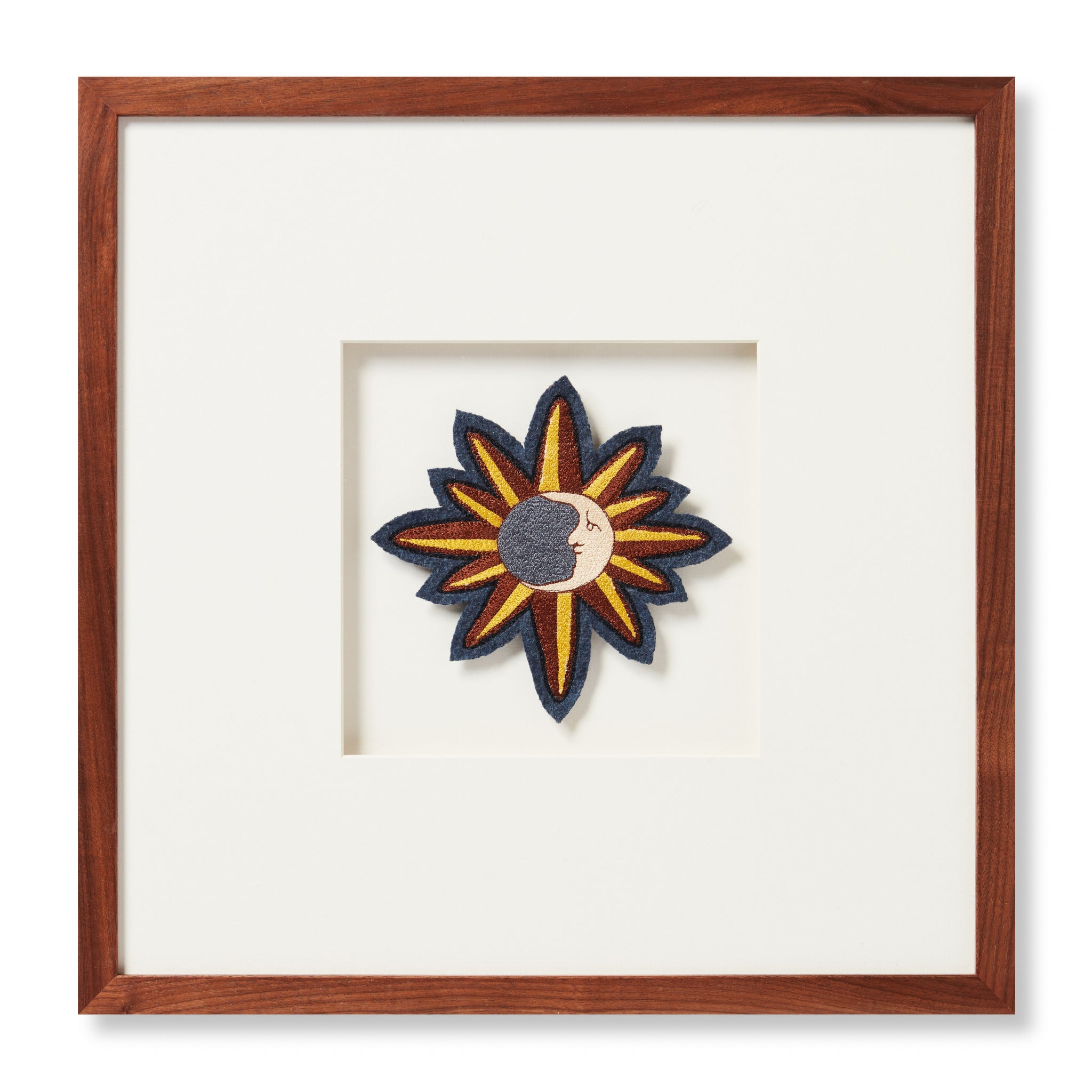 front view of Mystic Patch Blue / Brown luxury Artwork