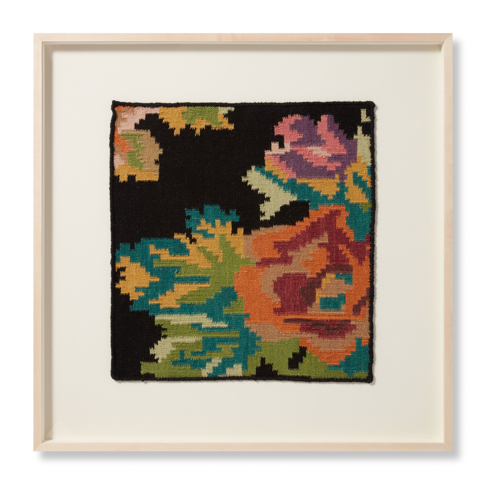 front view of Blooms Berry Black / Multi luxury Artwork
