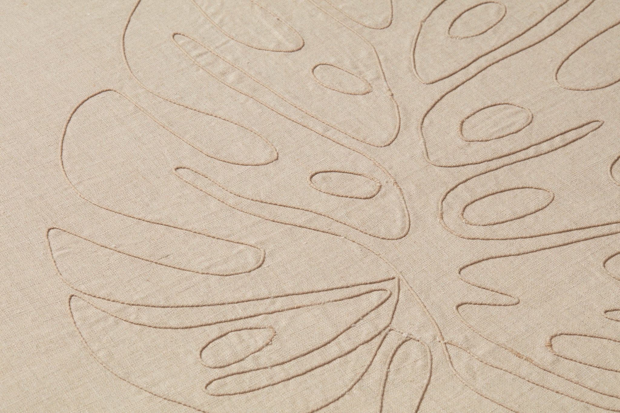 side view of Monstera Natural / Beige luxury Artwork