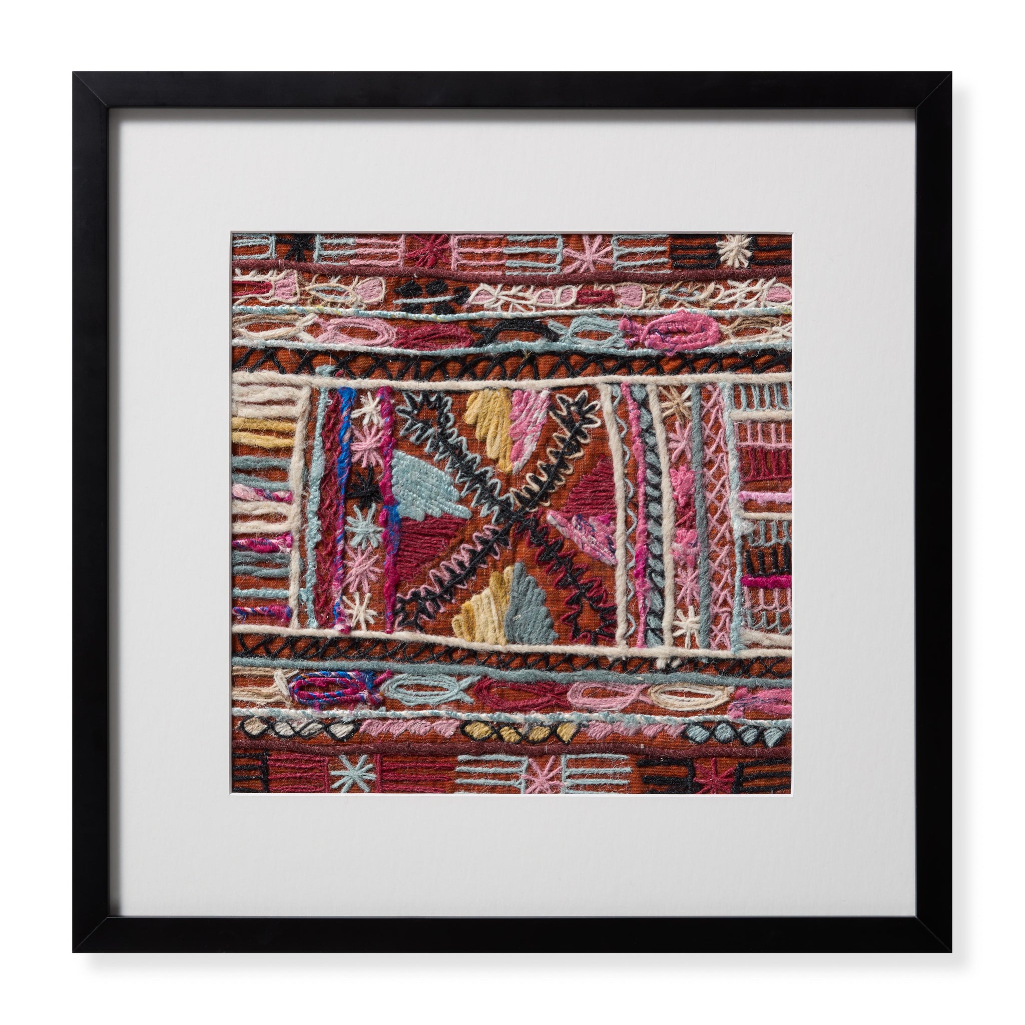 front view of Woodstock Orange / Multi luxury Artwork