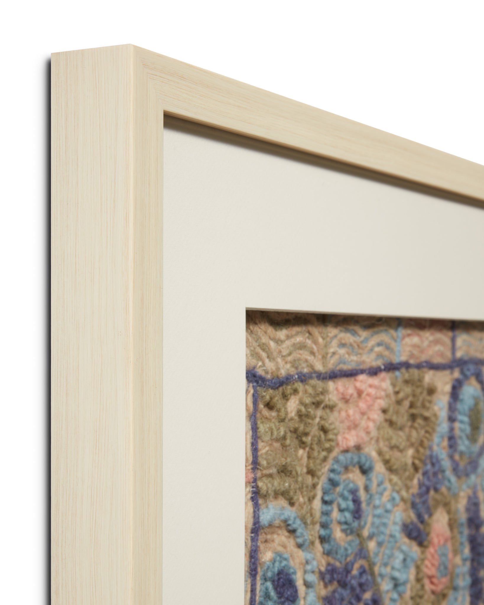 angle view of Show Off Ivory / Blue luxury Artwork