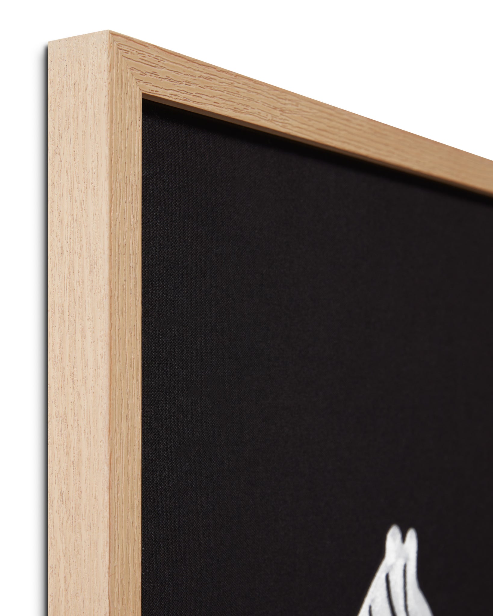 angle view of Farasi Black / Ivory luxury Artwork