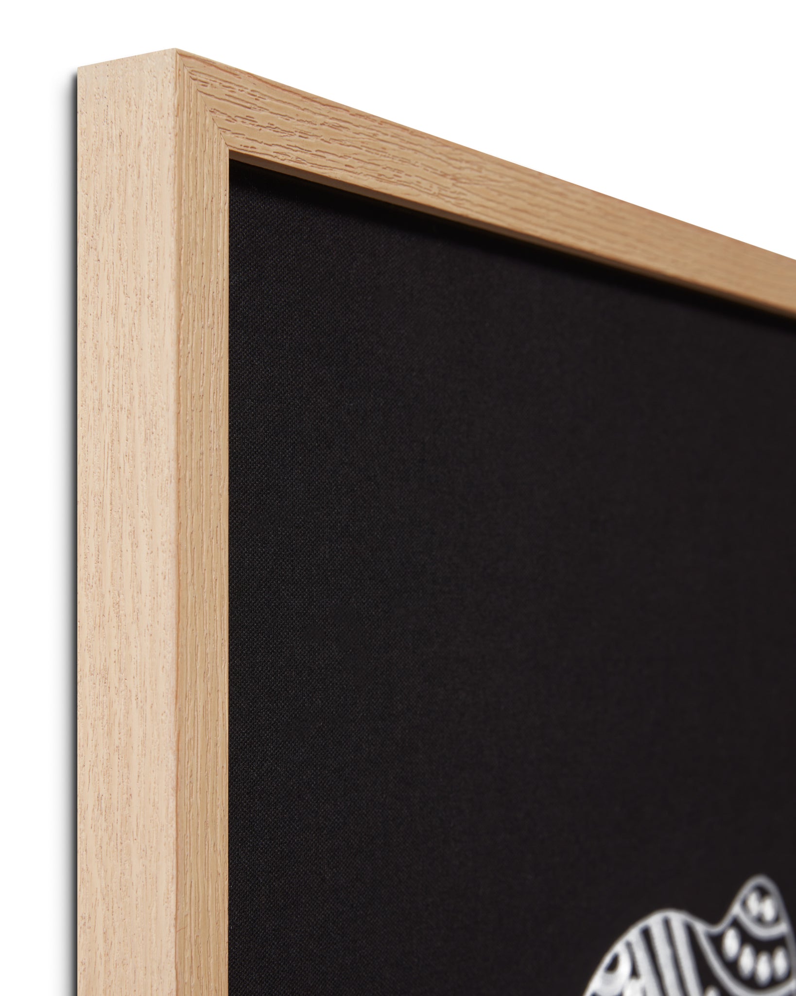 angle view of Giwa Black / Ivory luxury Artwork