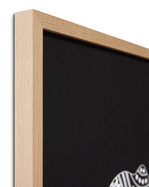 angle view of Giwa Black / Ivory luxury Artwork