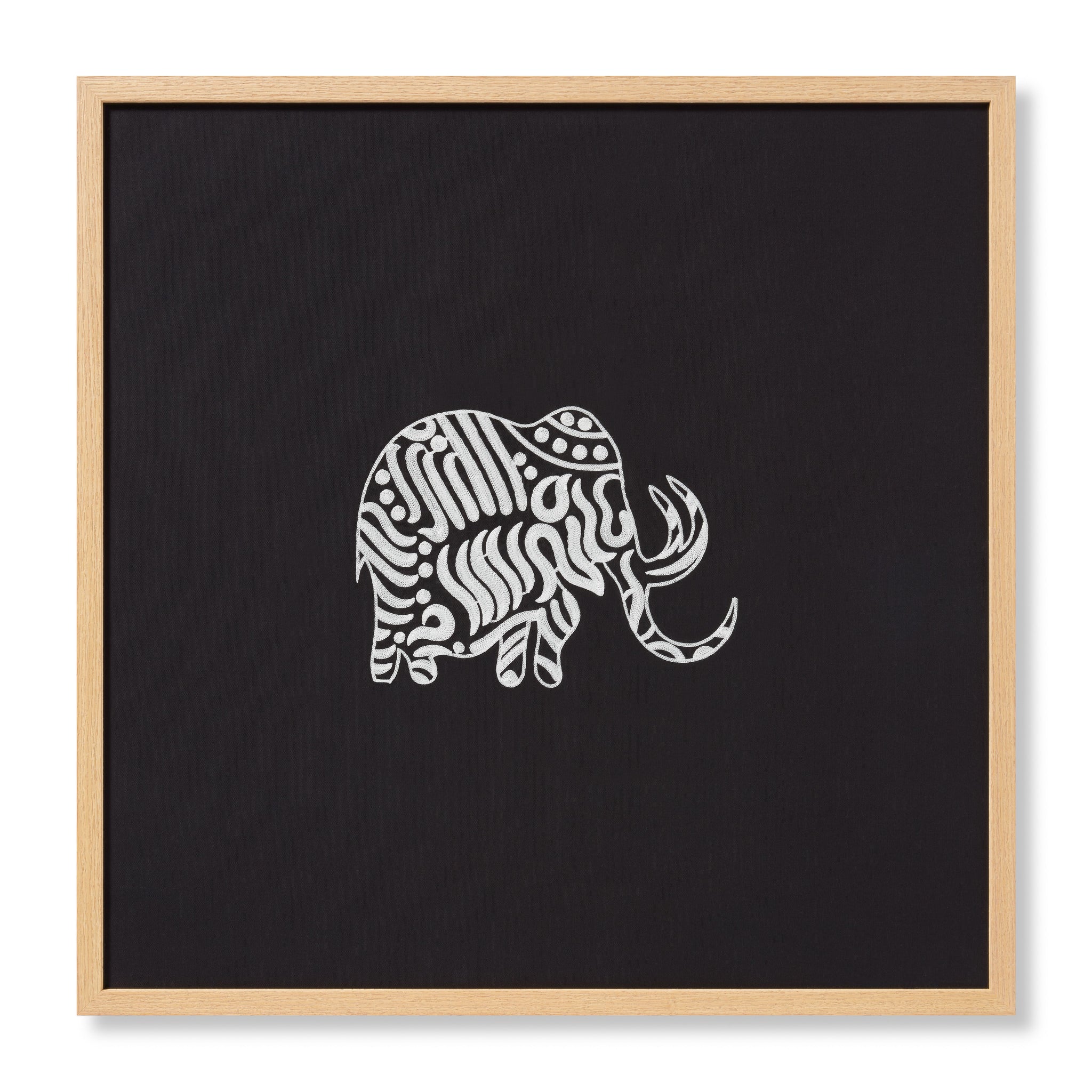 front view of Giwa Black / Ivory luxury Artwork