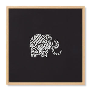 front view of Giwa Black / Ivory luxury Artwork