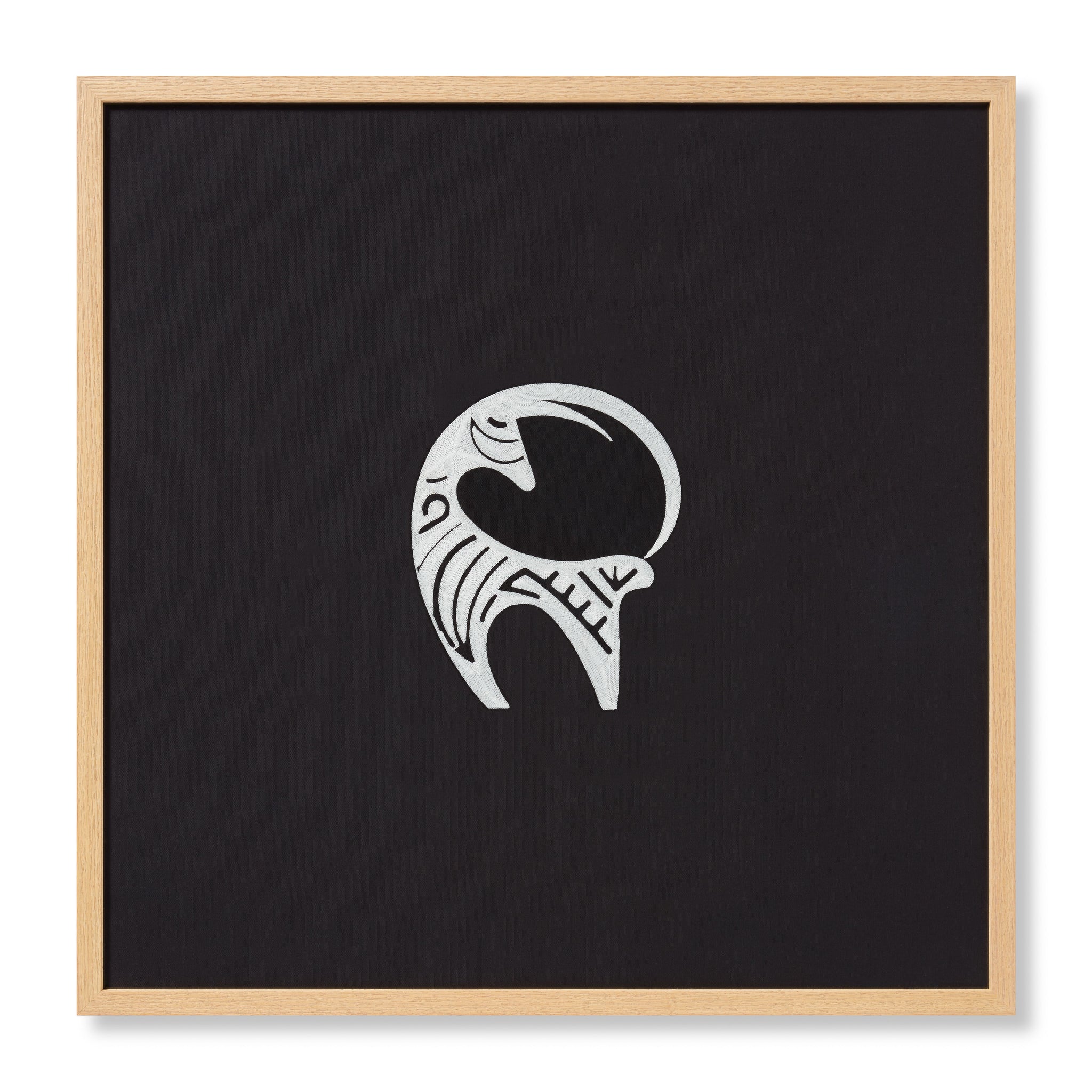 front view of Kondoo Black / Ivory luxury Artwork