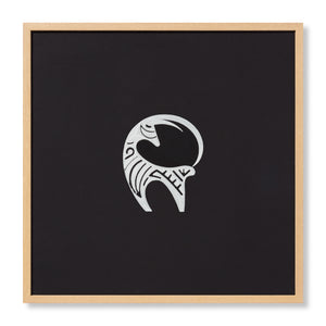 front view of Kondoo Black / Ivory luxury Artwork