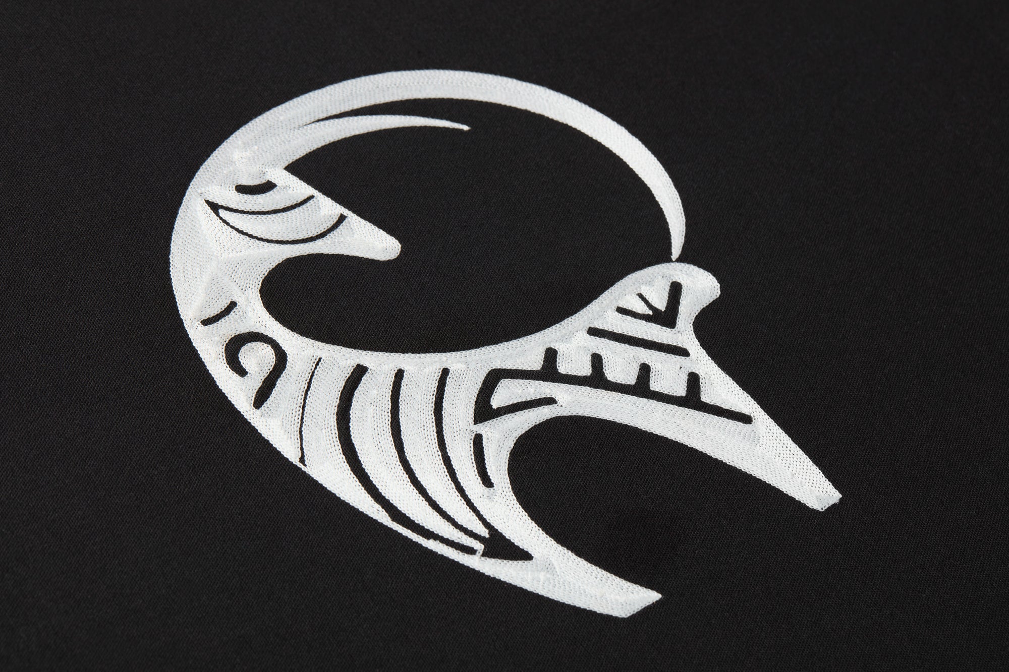 side view of Kondoo Black / Ivory luxury Artwork